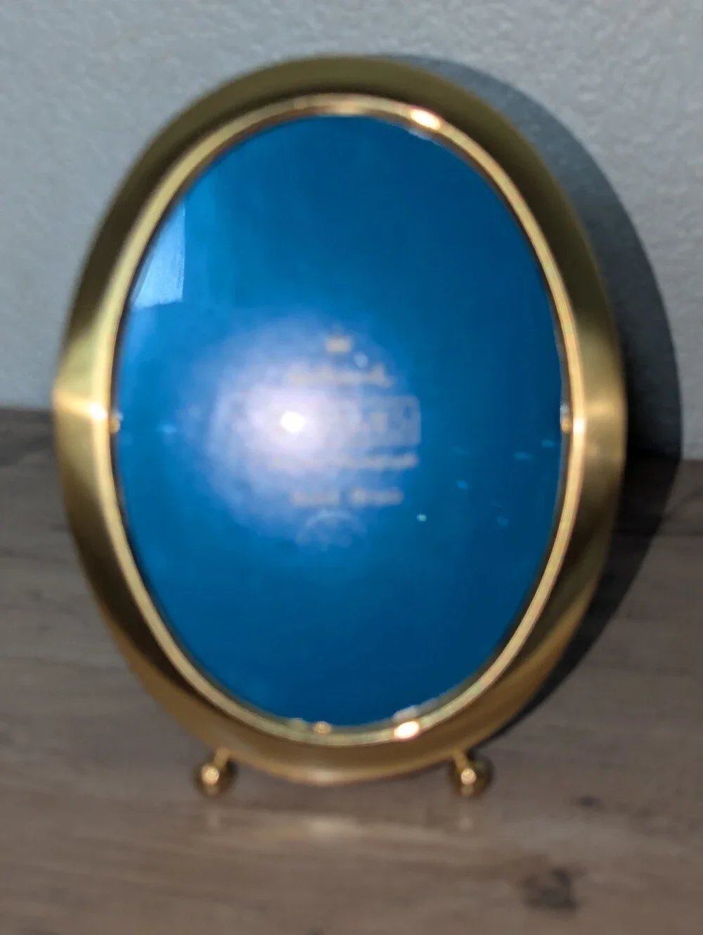 Vintage Hallmark 5x7 Brass Oval Frame With Box